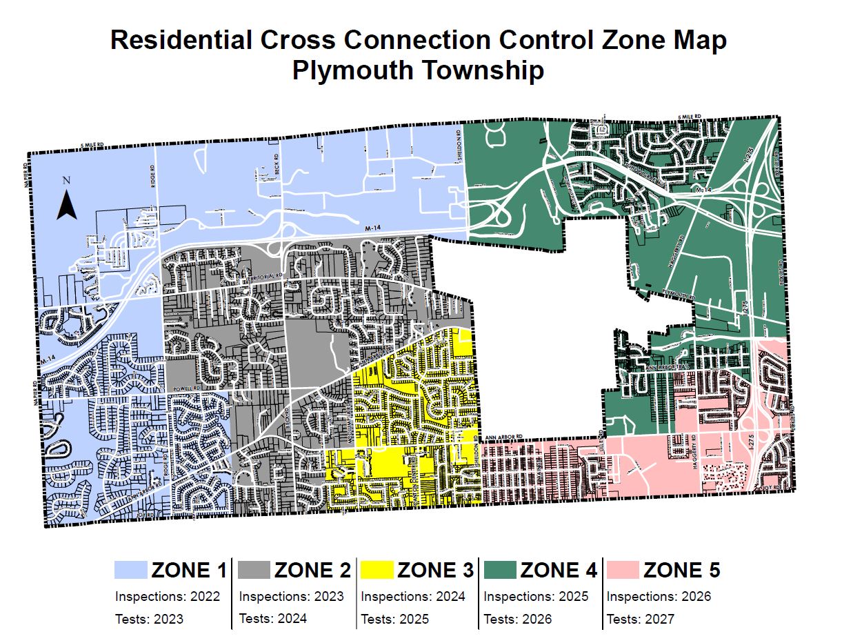 Image of Residential Cross Connection Schedule Map